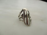 925 Silver Four Band Long Oval Ring