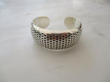 925 Sterling Silver Chain Mesh Cuff Bracelet