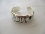 925 Sterling Silver Chain Mesh Cuff Bracelet