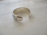 925 Sterling Silver Chain Mesh Cuff Bracelet