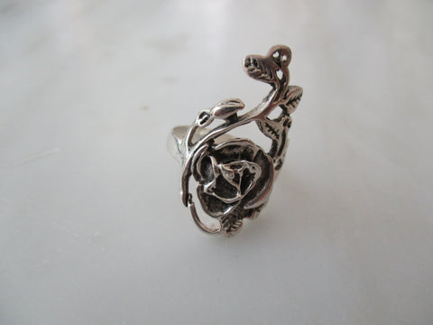 925 Sterling Sterling Silver Rose Ring