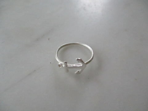 925 Sterling Silver Anchor Ring