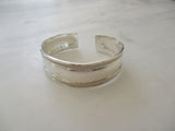 925 Sterling Silver Double Braided Cuff Bracelet